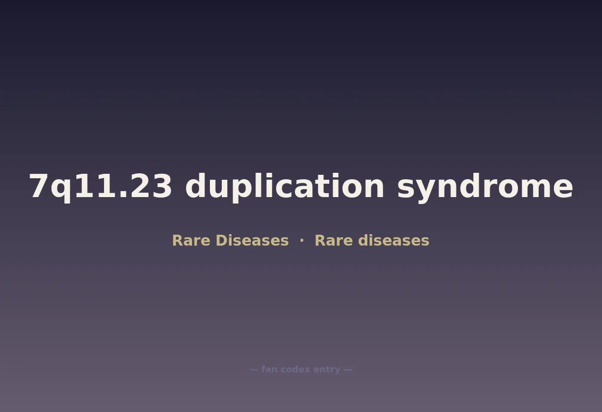 7q11.23 duplication syndrome