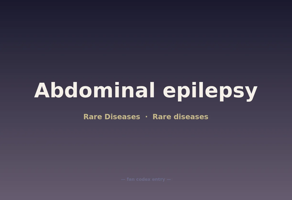 Abdominal epilepsy