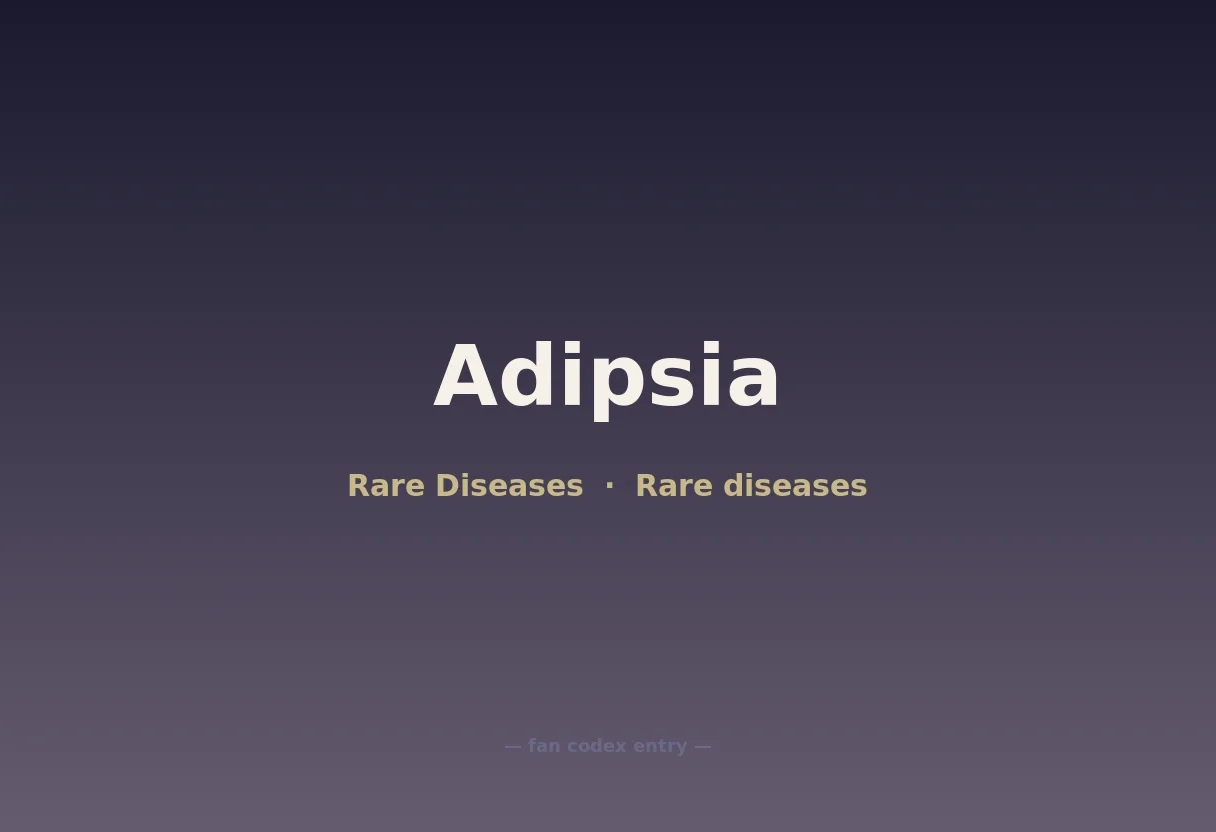 Adipsia